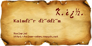 Kalmár Ádám névjegykártya