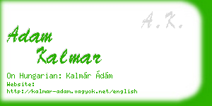 adam kalmar business card
